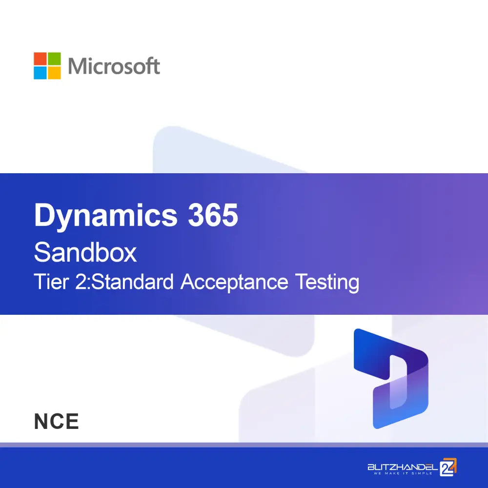 Dynamics 365 Operations - Sandbox Nivel 2: Pruebas de Aceptación Estándar