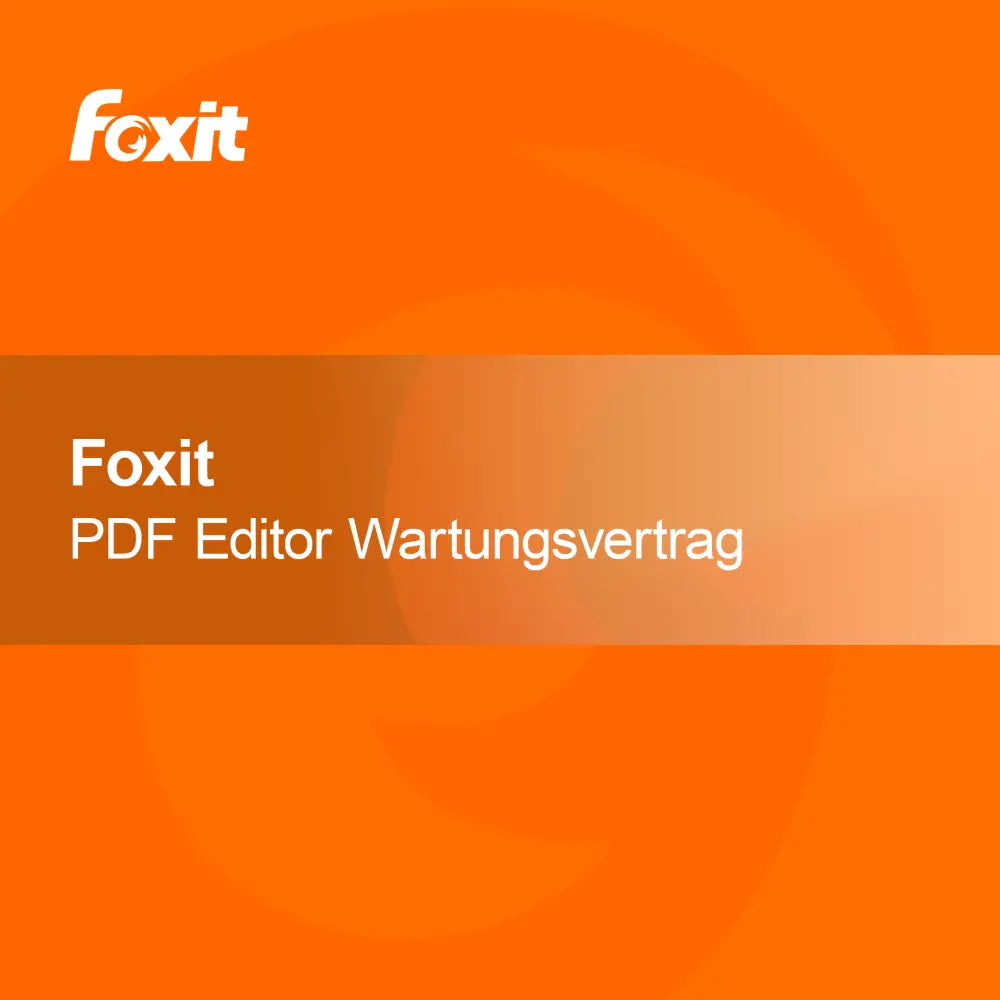 Foxit PDF Editor + maintenance contract